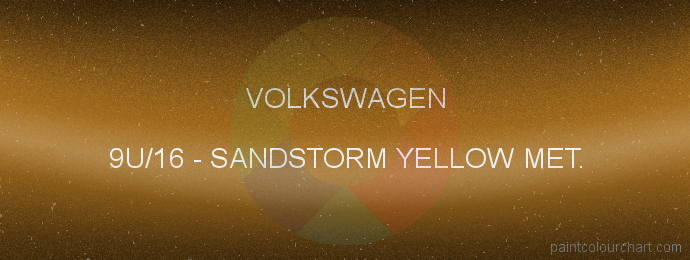 Volkswagen paint 9U/16 Sandstorm Yellow Met.
