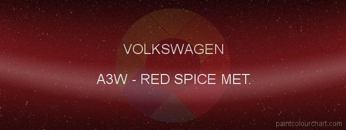 Volkswagen paint A3W Red Spice Met.