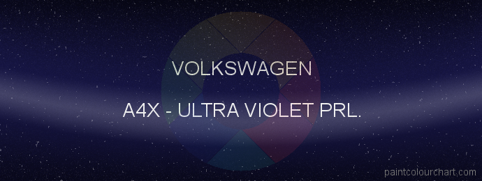 Volkswagen paint A4X Ultra Violet Prl.