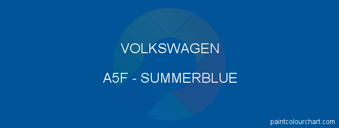 Volkswagen paint A5F Summerblue