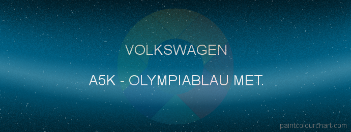 Volkswagen paint A5K Olympiablau Met.