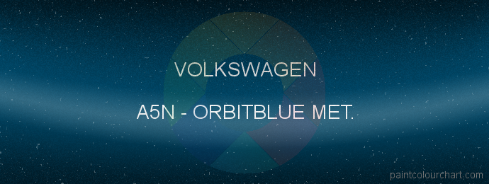 Volkswagen paint A5N Orbitblue Met.