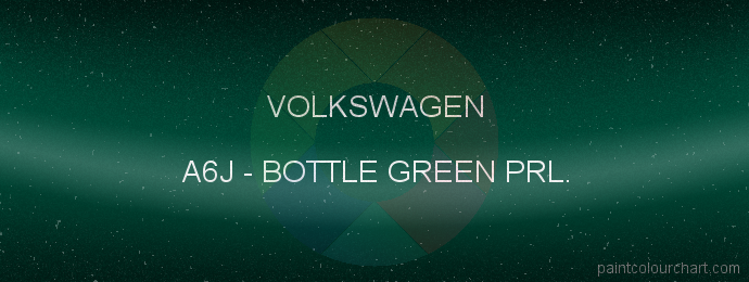 Volkswagen paint A6J Bottle Green Prl.