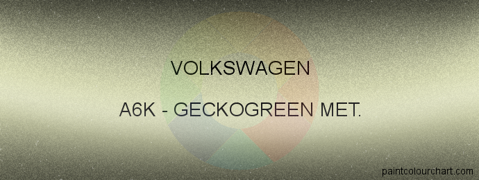 Volkswagen paint A6K Geckogreen Met.