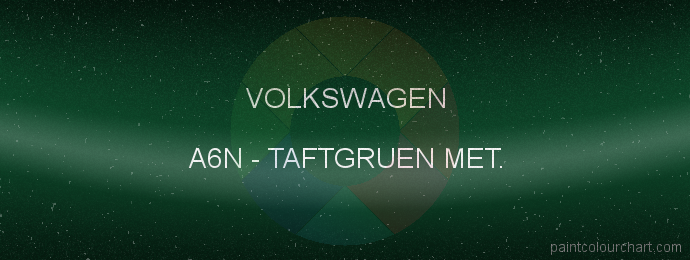 Volkswagen paint A6N Taftgruen Met.