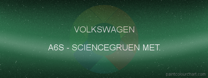 Volkswagen paint A6S Sciencegruen Met.