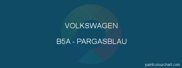 Volkswagen paint B5A Pargasblau