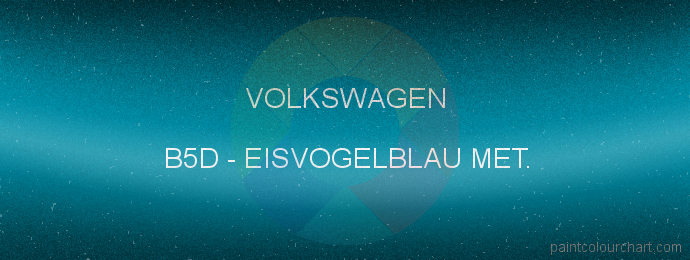 Volkswagen paint B5D Eisvogelblau Met.
