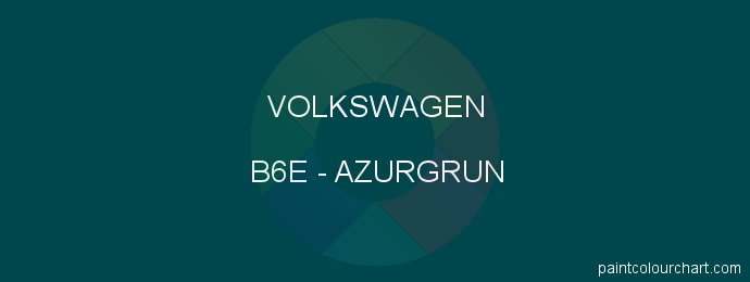 Volkswagen paint B6E Azurgrun
