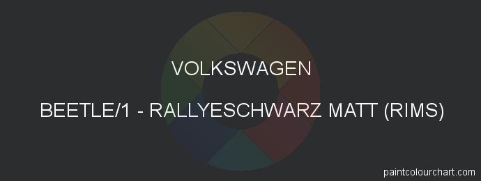 Volkswagen paint BEETLE/1 Rallyeschwarz Matt (rims)