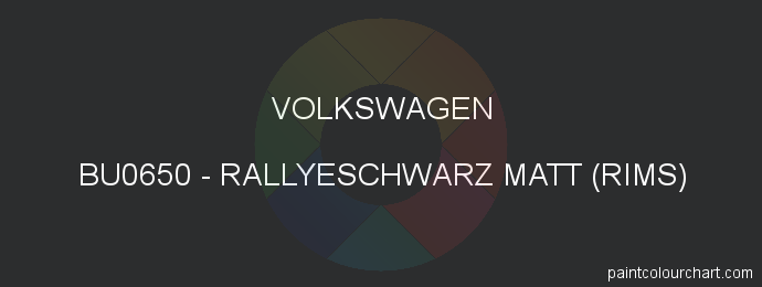 Volkswagen paint BU0650 Rallyeschwarz Matt (rims)