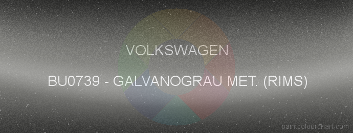 Volkswagen paint BU0739 Galvanograu Met. (rims )