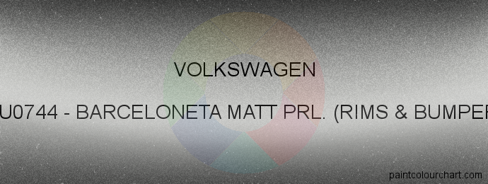Volkswagen paint BU0744 Barceloneta Matt Prl. (rims & Bumper)