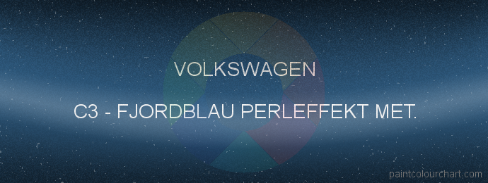 Volkswagen paint C3 Fjordblau Perleffekt Met.