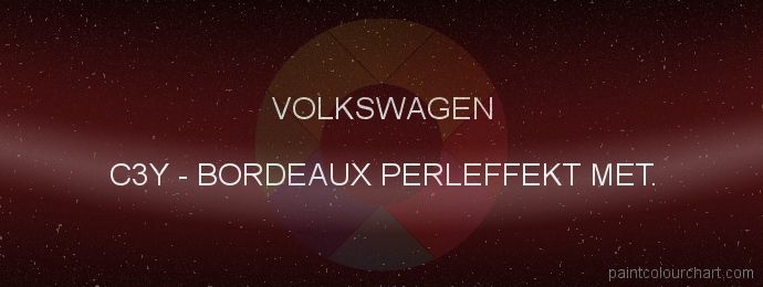 Volkswagen paint C3Y Bordeaux Perleffekt Met.