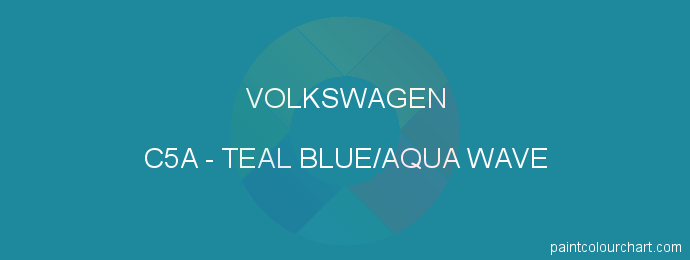 Volkswagen paint C5A Teal Blue/aqua Wave