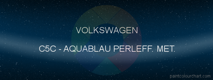 Volkswagen paint C5C Aquablau Perleff. Met.