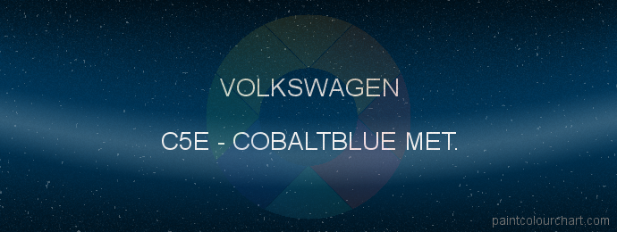 Volkswagen paint C5E Cobaltblue Met.