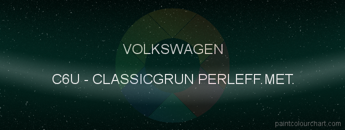 Volkswagen paint C6U Classicgrun Perleff.met.
