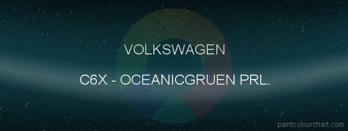 Volkswagen paint C6X Oceanicgruen Prl.