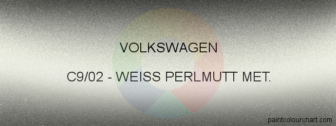 Volkswagen paint C9/02 Weiss Perlmutt Met.
