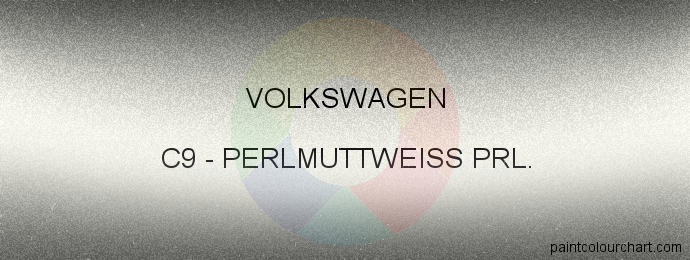 Volkswagen paint C9 Perlmuttweiss Prl.