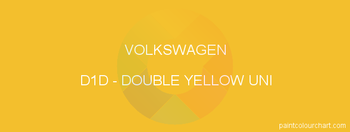 Volkswagen paint D1D Double Yellow Uni