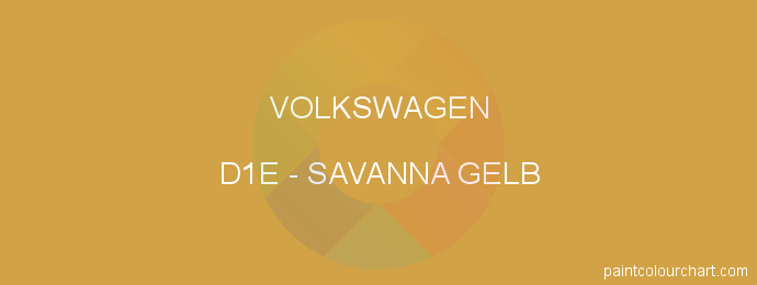 Volkswagen paint D1E Savanna Gelb