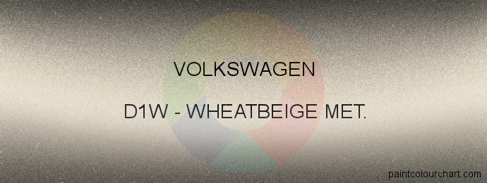 Volkswagen paint D1W Wheatbeige Met.