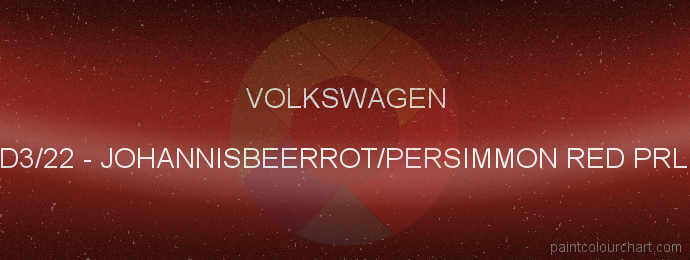 Volkswagen paint D3/22 Johannisbeerrot/persimmon Red Prl.