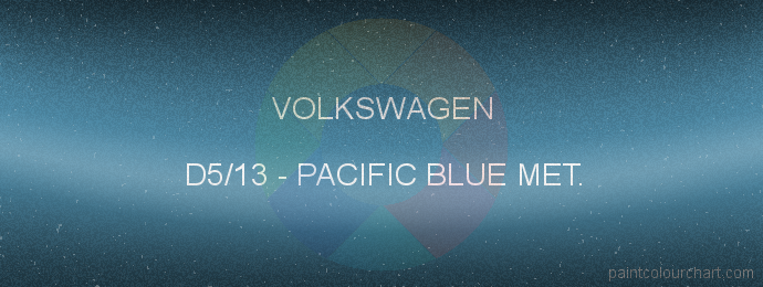 Volkswagen paint D5/13 Pacific Blue Met.
