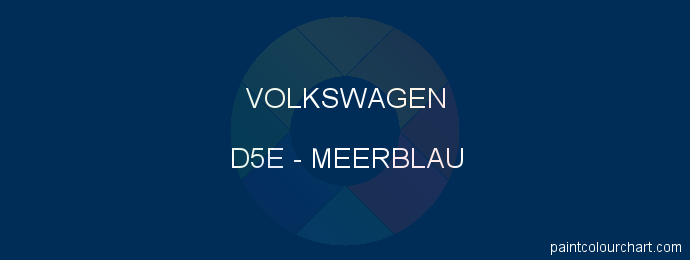 Volkswagen paint D5E Meerblau