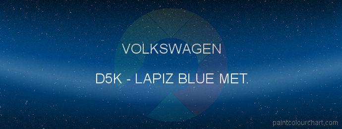 Volkswagen paint D5K Lapiz Blue Met.