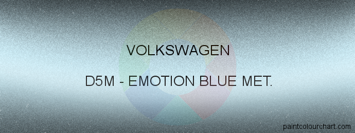 Volkswagen paint D5M Emotion Blue Met.