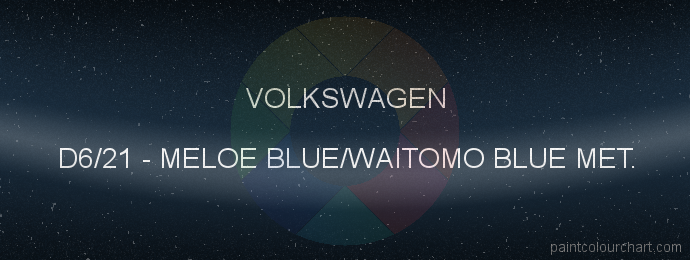 Volkswagen paint D6/21 Meloe Blue/waitomo Blue Met.