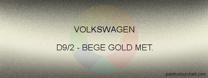 Volkswagen paint D9/2 Bege Gold Met.