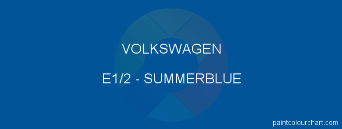 Volkswagen paint E1/2 Summerblue