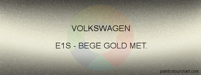 Volkswagen paint E1S Bege Gold Met.