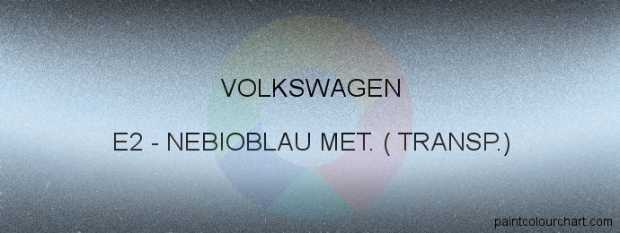Volkswagen paint E2 Nebioblau Met. ( Transp.)