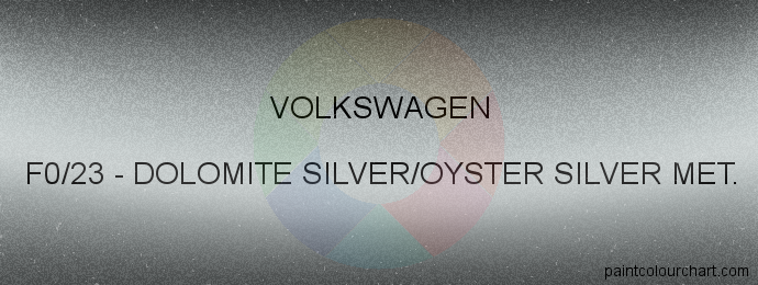 Volkswagen paint F0/23 Dolomite Silver/oyster Silver Met.