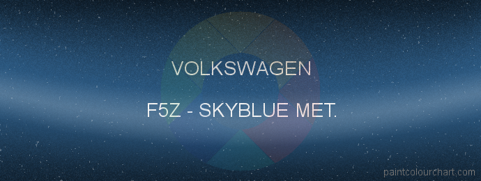 Volkswagen paint F5Z Skyblue Met.