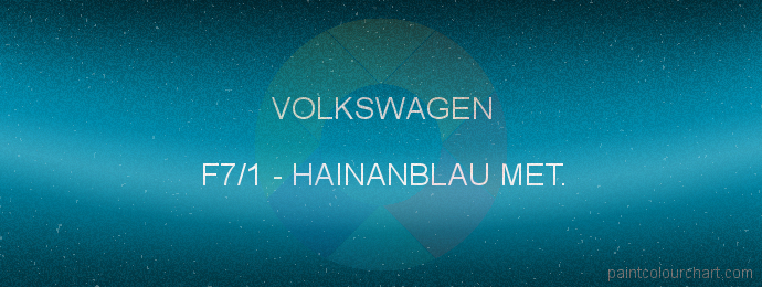 Volkswagen paint F7/1 Hainanblau Met.
