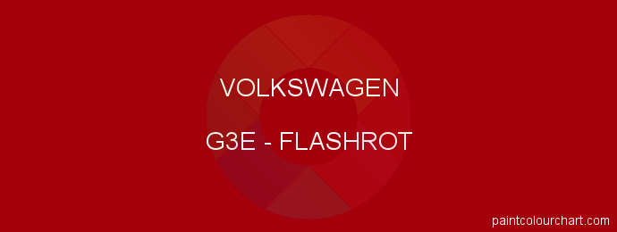 Volkswagen paint G3E Flashrot