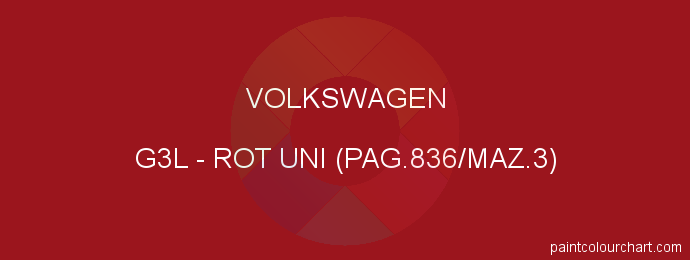 Volkswagen paint G3L Rot Uni (pag.836/maz.3)