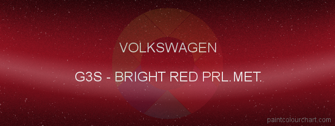 Volkswagen paint G3S Bright Red Prl.met.