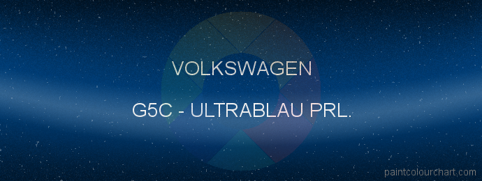 Volkswagen paint G5C Ultrablau Prl.