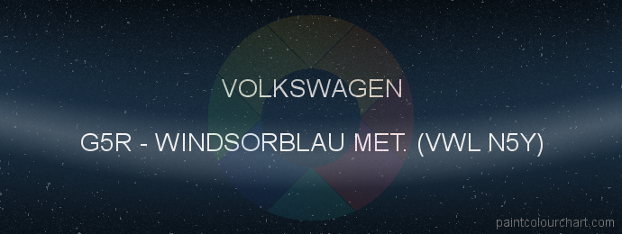 Volkswagen paint G5R Windsorblau Met. (vwl N5y)
