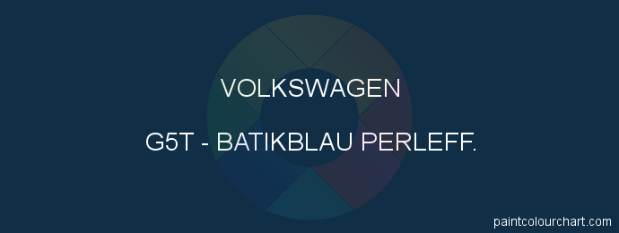 Volkswagen paint G5T Batikblau Perleff.