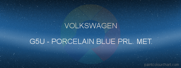 Volkswagen paint G5U Porcelain Blue Prl. Met.