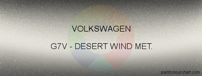 Volkswagen paint G7V Desert Wind Met.